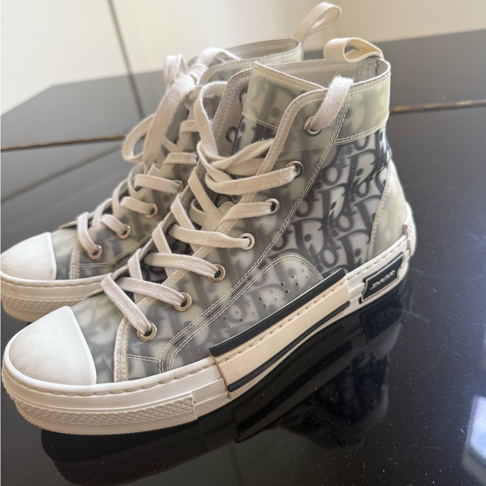 Dior B23 high-top sneakers in black and white